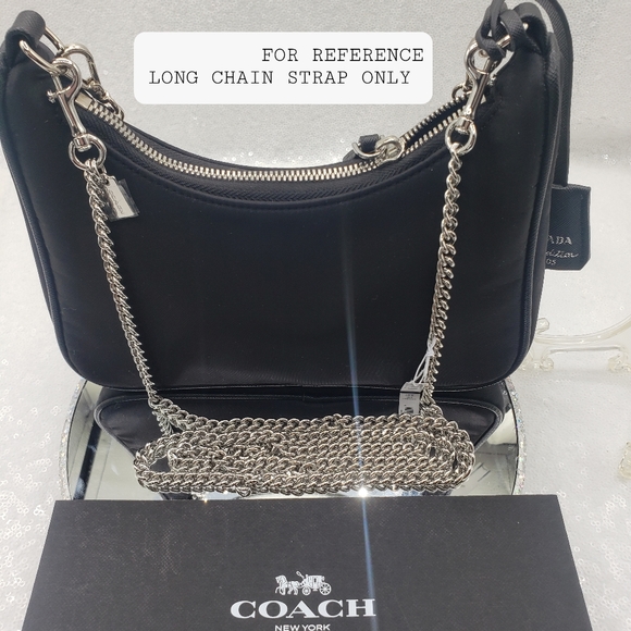 Coach Chic Silvertone CROSSBODY Chain purse replacement strap elegant - Picture 9 of 12